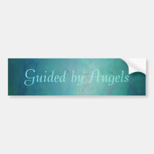 Sticker guided by angels bumper stickers