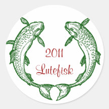 Sticker Lutefisk Fish Home Canning Jar Circles