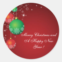 Sticker " Merry Christmas and a Happy New Year ! "