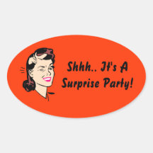 Sticker Shhh.. It's A Surprise Party! Wink Seals