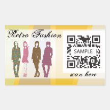 Sticker Template Retro Fashion