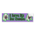 Sticker toy poodle bumper stickers