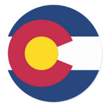 Sticker with Flag of Colorado