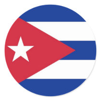 Sticker with Flag of Cuba