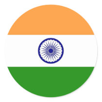 Sticker with Flag of India