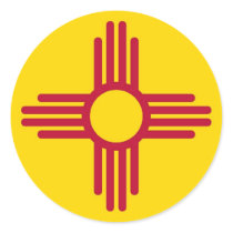 Sticker with Flag of New Mexico