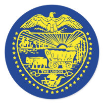 Sticker with Flag of Oregon