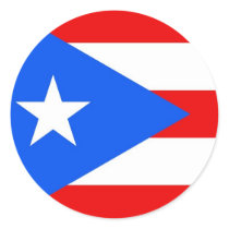 Sticker with Flag of Puerto Rico