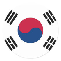 Sticker with Flag of South Korea