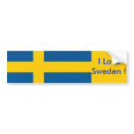 Sticker with Flag of Sweden bumper stickers