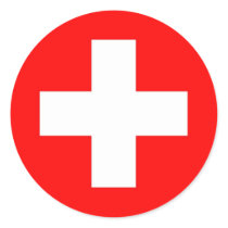 Sticker with Flag of Switzerland