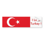 Sticker with Flag of Turkey bumper stickers