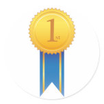 Stickers: 1st prize medal blue