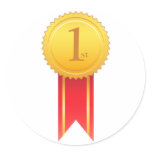 Stickers: 1st prize medal red