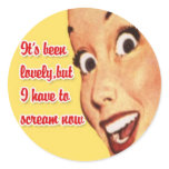 Stickers - Funny Happy Housewife Scream