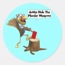 Stickers - Funny Thanksgiving Turkey