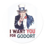 Stickers - I Want You for GODORT