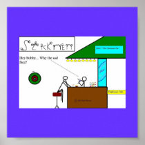 Stickmen Bar Scene Poster