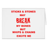Sticks & Stones May Break My Bones Cards