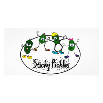 Sticky Pickle Logo Customized Photo Card