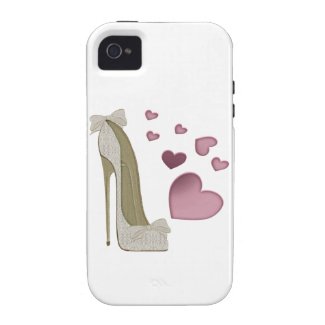 Stiletto and Pink Hearts Electronic Cases Vibe iPhone 4 Cover