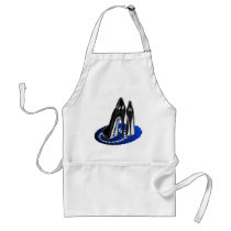 Stiletto Art - Black and Blue Aprons