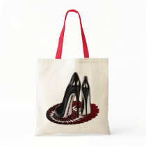 Stiletto Art - Black and Maroon Canvas Bags