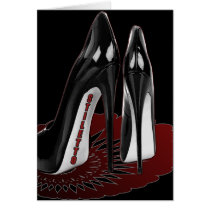 Stiletto Art - Black and Maroon