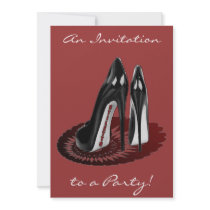 Stiletto Art - Black and Maroon