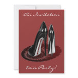 Stiletto Art - Black and Maroon invitations