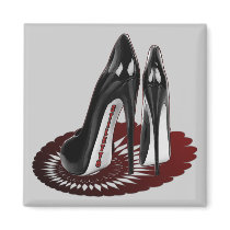 Stiletto Art - Black and Maroon
