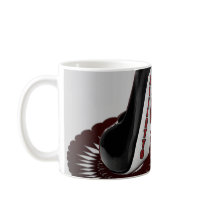 Stiletto Art - Black and Maroon Mugs