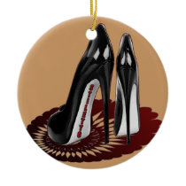 Stiletto Art - Black and Maroon
