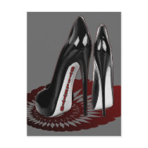 Stiletto Art - Black and Maroon