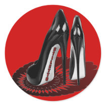 Stiletto Art - Black and Maroon