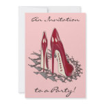 Stiletto Art - Shoe Fetish - Burgundy invitations