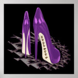 Stiletto Art - Shoe Fetish - Purple posters
