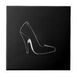 Stiletto Heel Right Side Black White The MUSEUM tiles