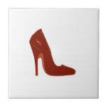 Stiletto Heel Right Side Brown The MUSEUM Zazzle tiles