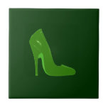 Stiletto Heel Right Side Green L The MUSEUM Zazzle tiles