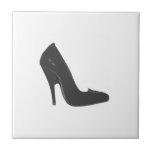 Stiletto Heel Right Side Grey The MUSEUM Zazzle tiles