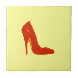Stiletto Heel Right Side Orange The MUSEUM Zazzle tiles