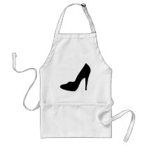 stiletto high heeled shoe icon apron