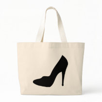 stiletto high heeled shoe icon canvas bags