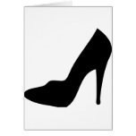 stiletto high heeled shoe icon greeting card