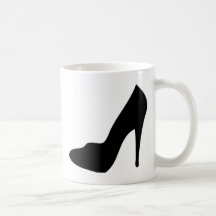 stiletto high heeled shoe icon coffee mugs