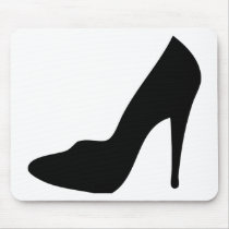 stiletto high heeled shoe icon mouse pad