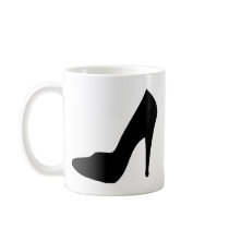 stiletto high heeled shoe icon coffee mugs