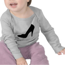stiletto high heeled shoe icon tee shirt