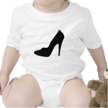 stiletto high heeled shoe icon tee shirt
